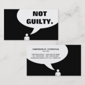 Carte De Visite PAS COUPABLE. bulle de la parole (Devant / Derrière)