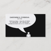 Carte De Visite PAS COUPABLE. bulle de la parole (Dos)