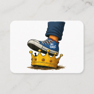 Carte De Visite Pas de chaussure de roi sur la couronne