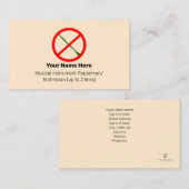 Carte De Visite Pas De Cls Vertes. Amande blanchie aux instruments (Devant / Derrière)