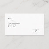 Carte De Visite Pas De Pur D'Objets En Forme D'Instrument. Clr. Je (Dos)