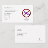 Carte De Visite Pas De Pur D'Objets En Forme D'Instrument. Tpt. Je (Devant / Derrière)