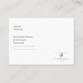 Carte De Visite Pas D'Objets En Forme D'Instrument Mty. Logo (Dos)