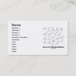 Carte De Visite Pas tous sont essentiels (vingt acides aminés)