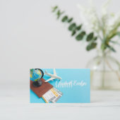 Carte De Visite Passeport grand angle et arrangement de billets (Debout devant)