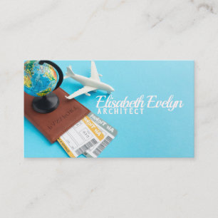 Carte De Visite Passeport grand angle et arrangement de billets