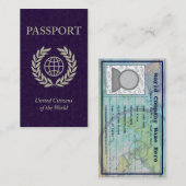 Carte De Visite passeport pourpre (Devant / Derrière)