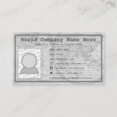 Carte De Visite passeport rose avec liens vers les médias sociaux (Dos)