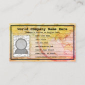 Carte De Visite passeport rose et or (Dos)