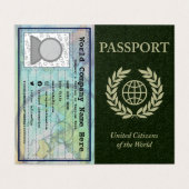 carte de visite passeport vert (Extérieur déplié)