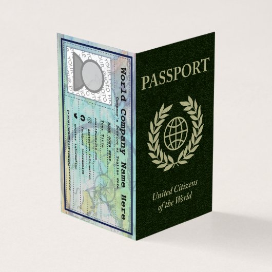 carte de visite passeport vert (Extérieur)