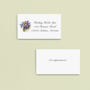 Carte De Visite Passionné Purple Passion Fleur