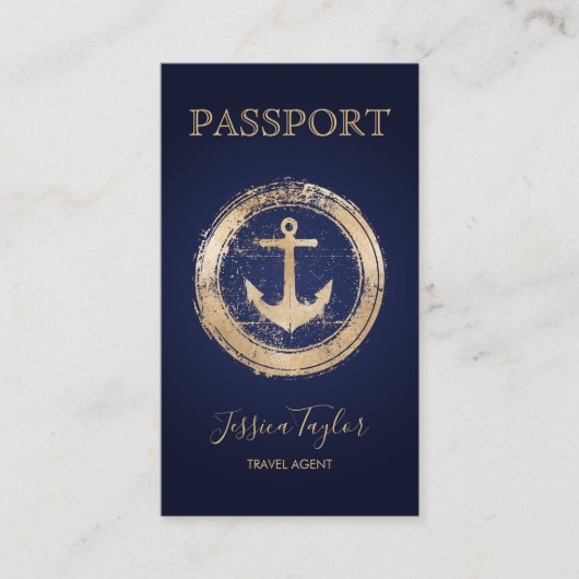 Carte De Visite Passport Travel Agent World Map Boarding Pass (Devant)