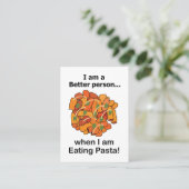 Carte De Visite Pasta Makes Me Better Funny Pasta Restaurant (Debout devant)