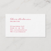Carte De Visite Paste sky blue minimalistic (Dos)
