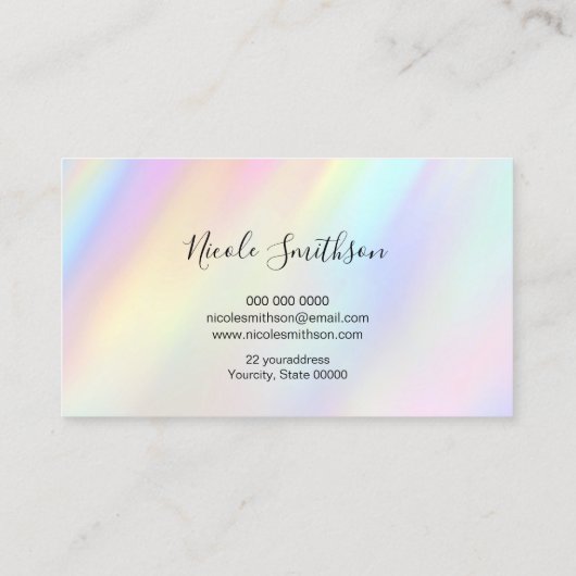 carte de visite pastel (Dos)