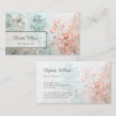 Carte De Visite Pastel 3D Boho Flowers (Devant / Derrière)
