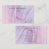 Carte De Visite Pastel Abstrait moderne Texturé (Devant / Derrière)