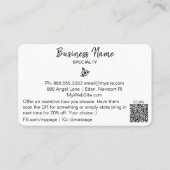 Carte De Visite *~* Pastel Abstrait Ombre Peach Logo QR Girly (Dos)