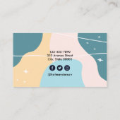 Carte De Visite Pastel Abstrait Professionnel (Dos)