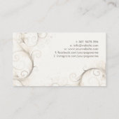 Carte De Visite Pastel Abstrait Watercolor Swirl Art (Dos)