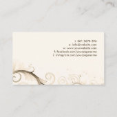 Carte De Visite Pastel Abstrait Watercolor Swirl Art (Dos)