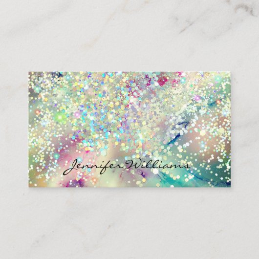 Carte De Visite Pastel Alcohol Enk Holographic Parties scintillant (Devant)