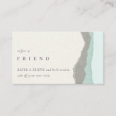 Carte De Visite Pastel Aqua Grey Kraft Mountain Référer un ami (Devant)