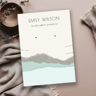 Carte De Visite Pastel Aqua Kraft Collier d'apprentissage de la mo