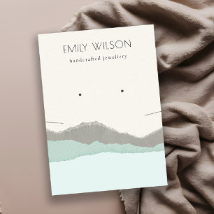 Carte De Visite Pastel Aqua Kraft Collier d'apprentissage de la mo