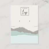 Carte De Visite Pastel Aqua Kraft Collier d'apprentissage de la mo (Devant)