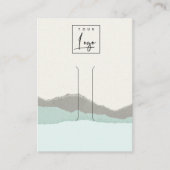 Carte De Visite Pastel Aqua Kraft Mountain Wair Clip Display (Devant)