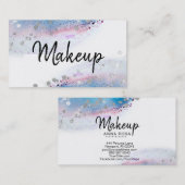 Carte De Visite ** Pastel Aquarelle Abstraite = Parties scintillan (Devant / Derrière)