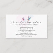 Carte De Visite *~* Pastel Aquarelle Bleu rose (Dos)