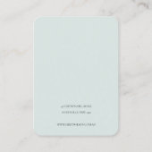 Carte De Visite Pastel Blue Green Foliage Bunch 2 Écran d'oreille (Dos)