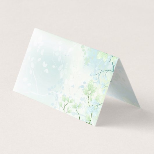 Carte de visite Pastel Blue Green Spring Blossom (Dos)