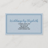 Carte De Visite Pastel Blue Ombre Lettre Initiale Monogramme Desig (Dos)