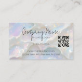 Carte De Visite Pastel Blue Opal Aesthetic Background (Dos)