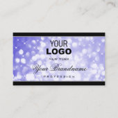 Carte De Visite Pastel Blue Parties scintillant Étoiles étincelant (Devant)