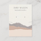 Carte De Visite Pastel Blush Kraft Mountain Wave Earring Collier (Devant)