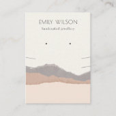 Carte De Visite Pastel Blush Kraft Mountain Wave Earring Collier (Devant)