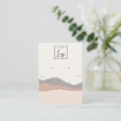 Carte De Visite Pastel Blush Kraft Mountain Wave Earring Necklace (Debout devant)