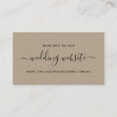 CARTE DE VISITE PASTEL BLUSH LINE DESSIN MARIAGE FLORAL (Dos)