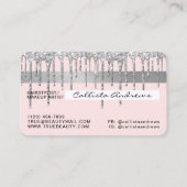 Carte De Visite Pastel Blush rose argent Parties scintillant Drive (Dos)