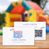 Carte De Visite Pastel Bounce House Rentals Code QR