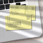 Carte De Visite Pastel clair avec Initiales Professionnel