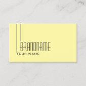 Carte De Visite Pastel clair jaune avec Photo Professional Moderne (Devant)