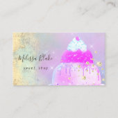 Carte De Visite pastel colors cake logo (Devant)