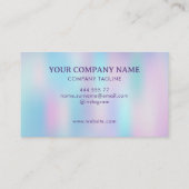 Carte De Visite Pastel Colours Abstrait Arrière - plan d'iridescen (Dos)