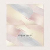 Carte De Visite Pastel couleurs brushstrokies arrière - plan 2 (Extérieur déplié)
